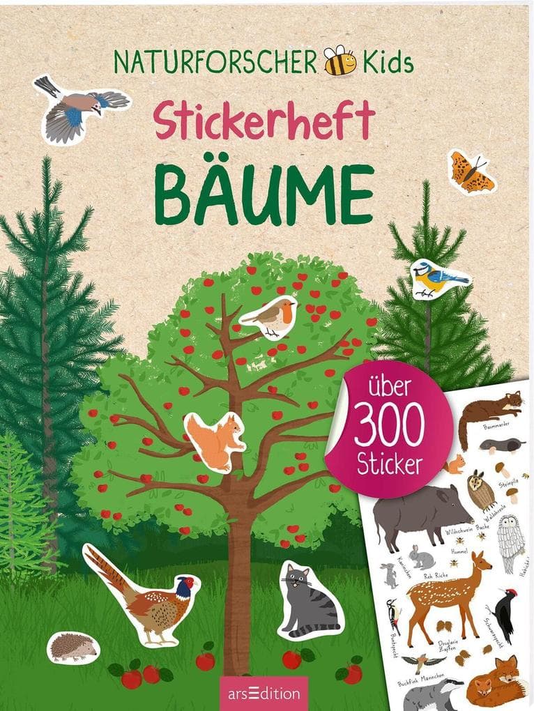 Naturforscher-Kids - Stickerheft Bäume