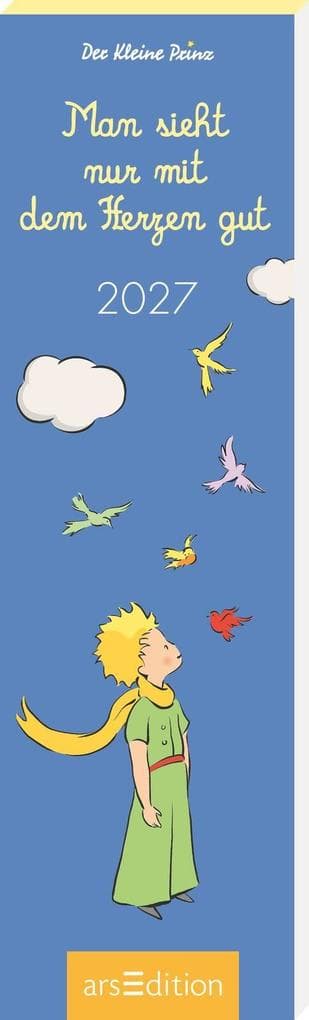 Lesezeichenkalender Man sieht nur mit dem Herzen gut 2027