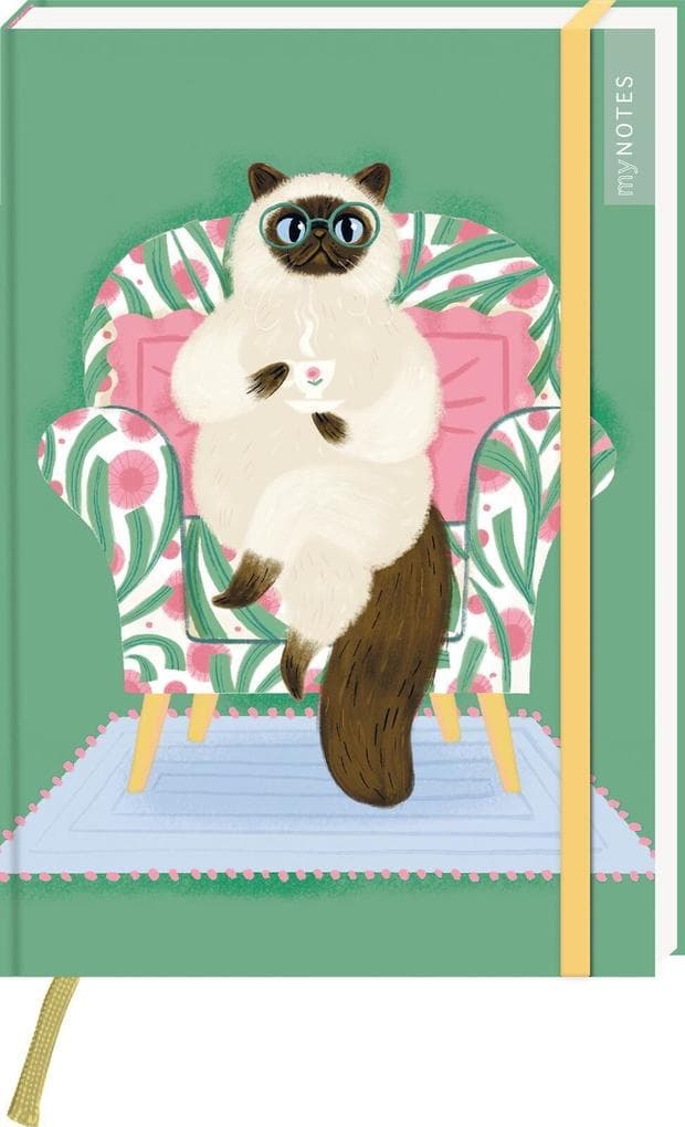 myNOTES Papeterie: Notizbuch A5 Katzen regieren die Welt