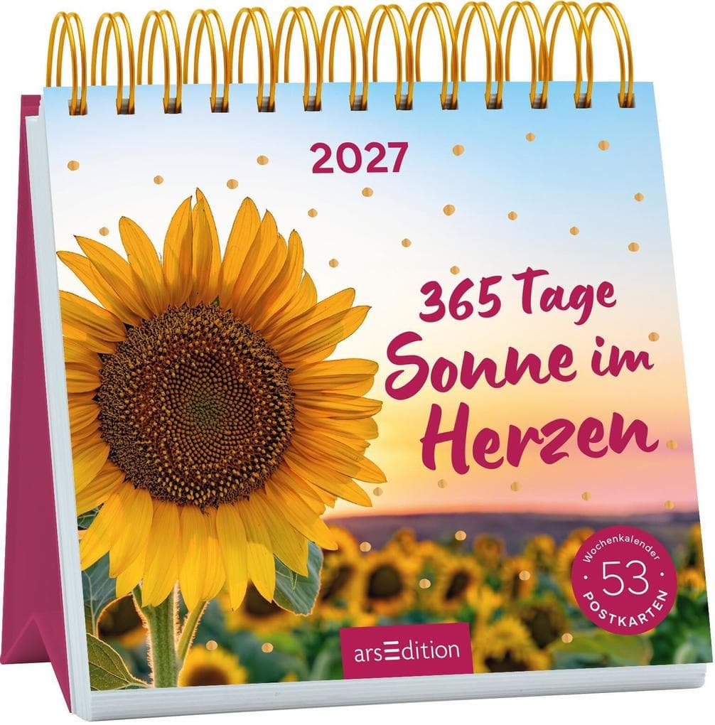 Postkartenkalender 365 Tage Sonne im Herzen 2027