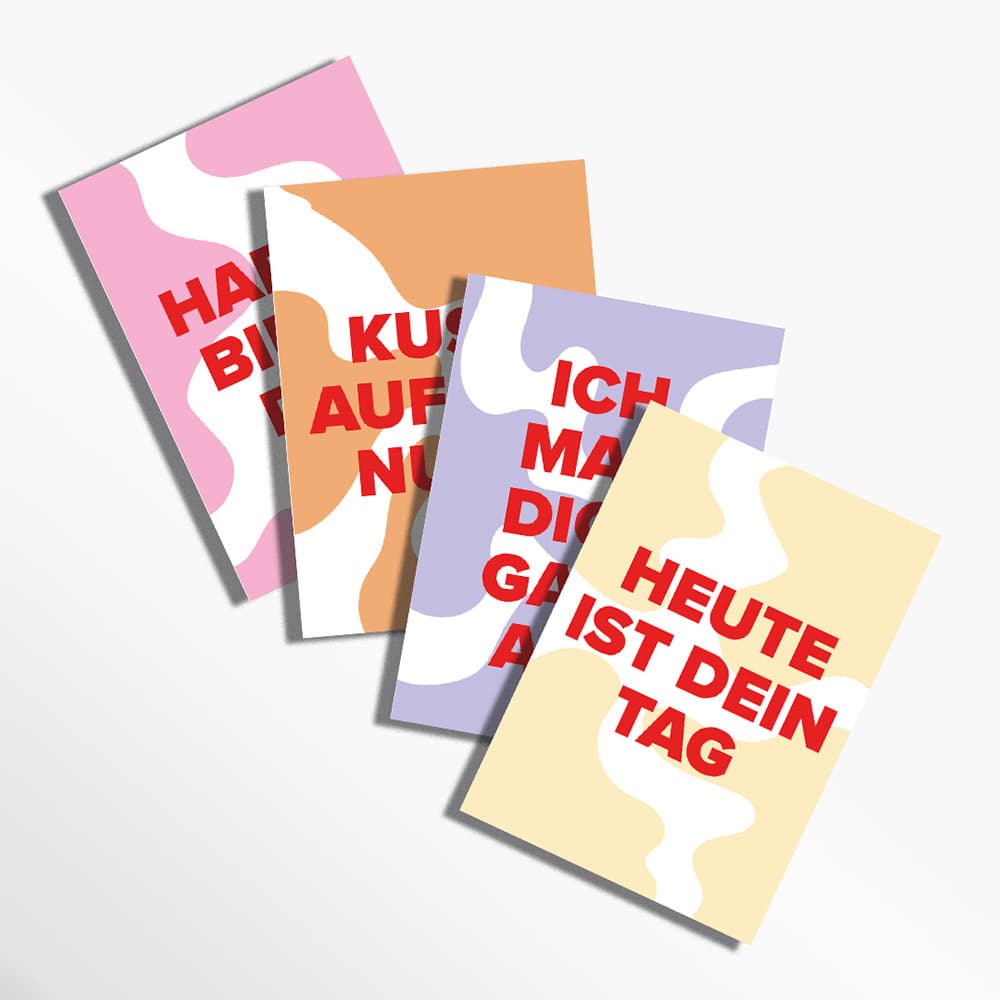 Grußkarten-Set: Bunt