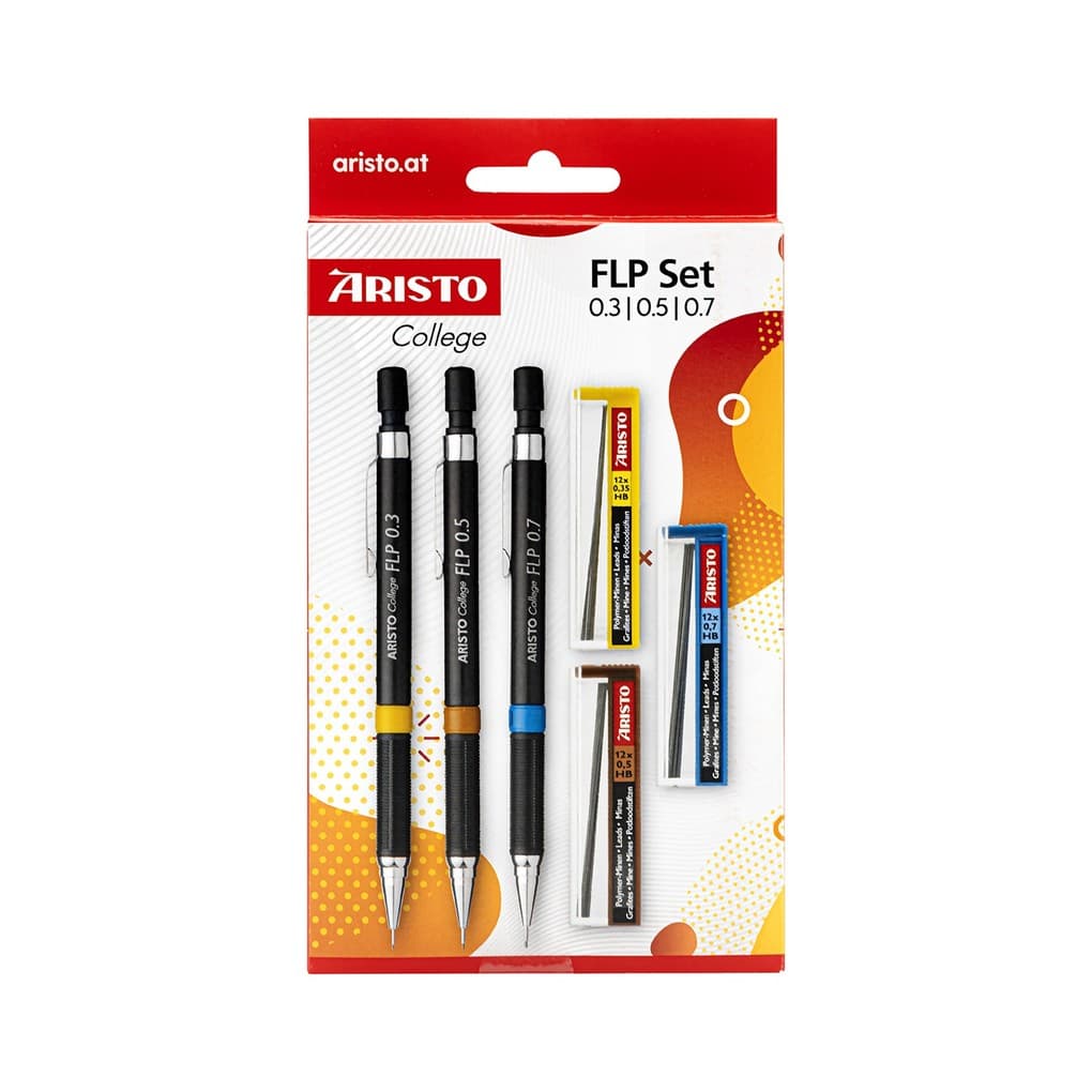 ARISTO College Feinminenstift FLP 3+3 Set, Stift 0.3/0.5/0.7+Minen 0.3/0.5/0.7