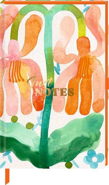 Notizbuch DIN A6 - Just Notes (Orange Flower)
