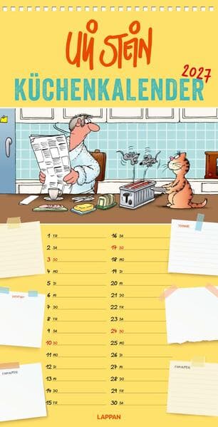 Uli Stein Küchenkalender 2027: Monatskalender für die Wand