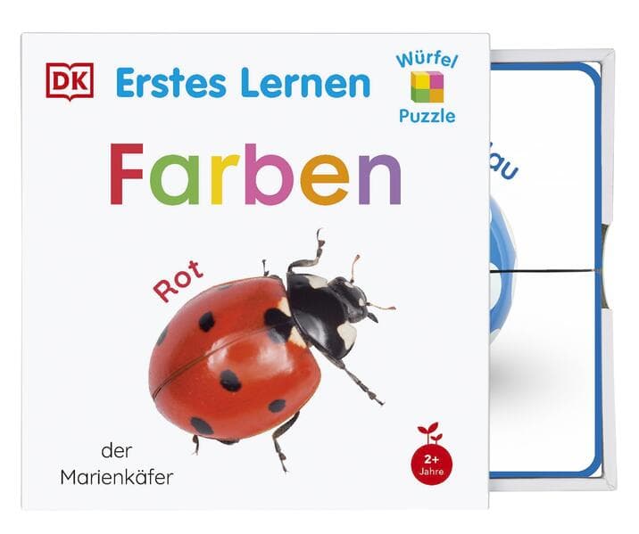 Erstes Lernen Würfelpuzzle. Farben