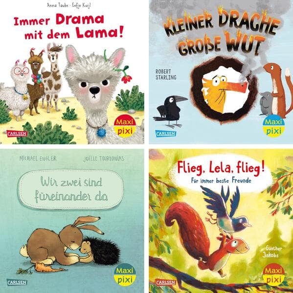 Maxi-Pixi-4er-Set 126: Kleine Tiere - große Gefühle (4x1 Exemplar)