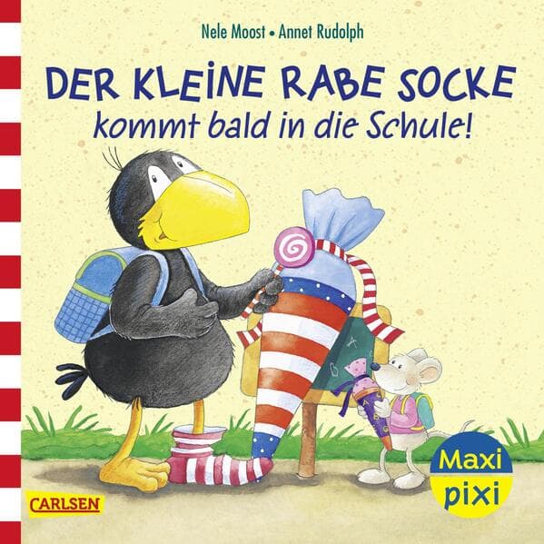 Maxi Pixi 497: VE 5: Der kleine Rabe Socke kommt bald in die Schule! (5 Exemplare)