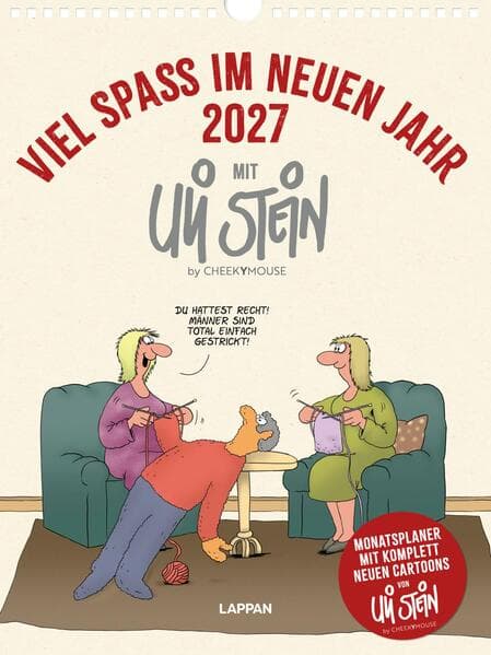 Viel Spaß im neuen Jahr 2027 mit Uli Stein by CheekYmouse: Monatsplaner mit komplett neuen Cartoons