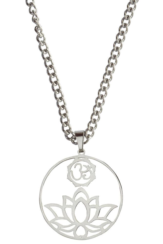 Halskette "Om Lotus" Edelstahl