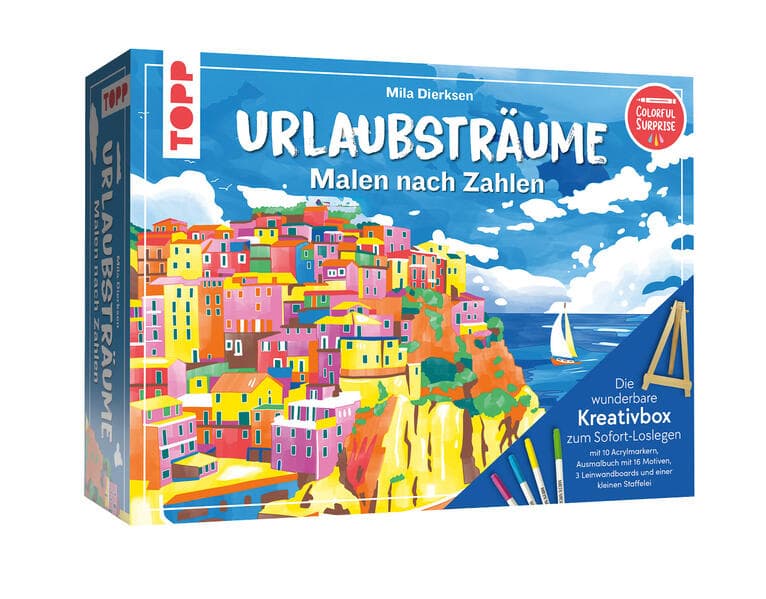 Die wunderbare Kreativbox Malen nach Zahlen - Urlaubsträume