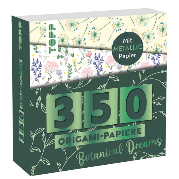 350 Origami-Block Florale Motive
