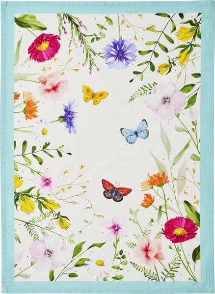 Blütenträume Geschirrtuch "Ein Stück vom Glück", 50 x 70 cm, beige