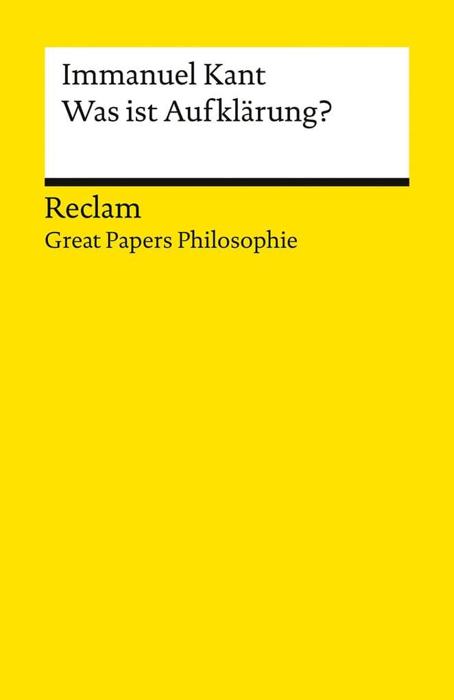 Beantwortung der Frage: Was ist Aufklärung?