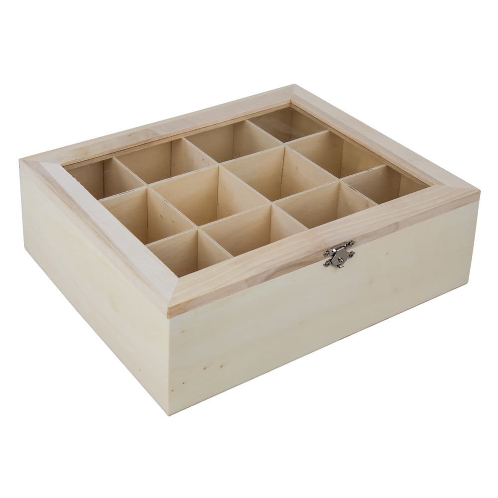 Holz Teebox, FSC 100%, natur,