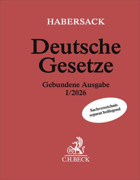 Deutsche Gesetze Gebundene Ausgabe I/2026