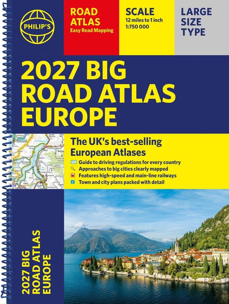 Philip's 2027 Big Road Atlas of Europe