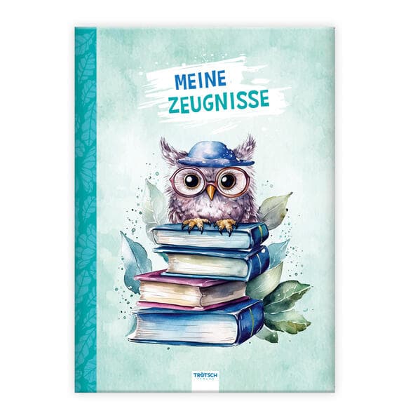 TRÖTSCH - Zeugnismappe A4 wattiert Eule