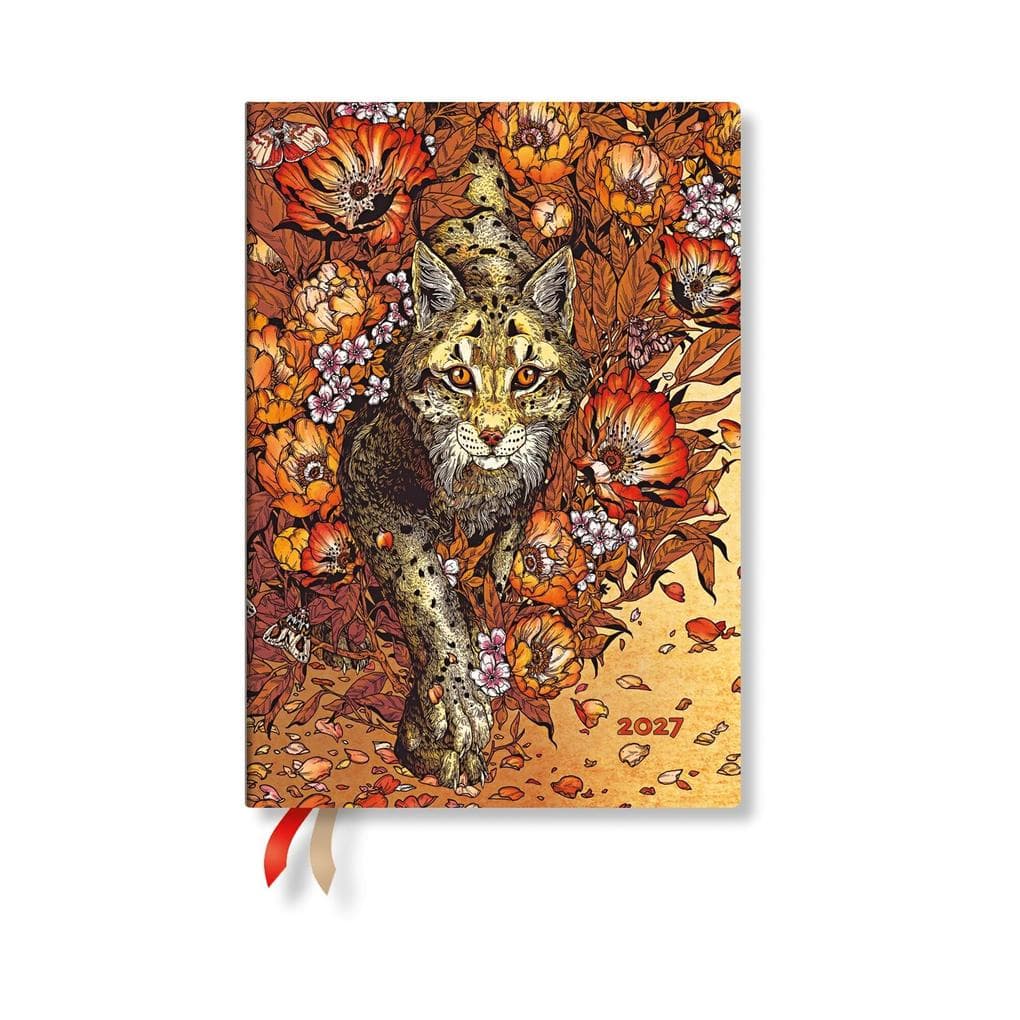 2027 Lynx Rising MIDI Horizontal Softcover 12-Month Weekly Planner, 176pg, 100gsm by Paperblanks (Erica Williams Art)