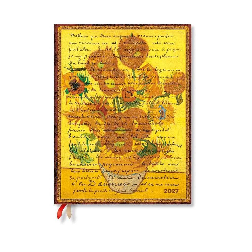 2027 Van Gogh, Sunflowers Ultra Horizontal Hardcover 12-Month Weekly Planner, 160pg, 100gsm by Paperblanks (Embellished Manuscripts Collection)