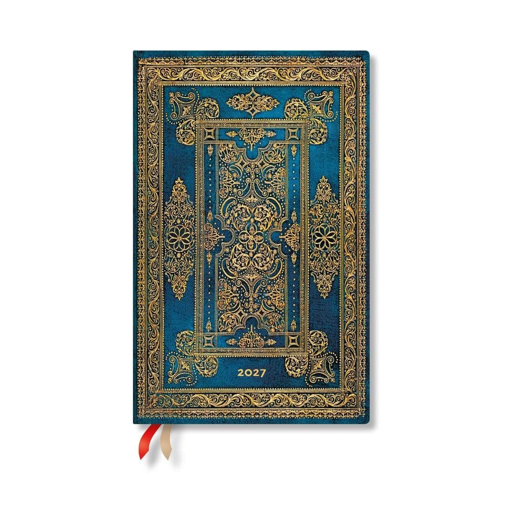 2027 Blue Luxe Maxi Horizontal Hardcover 12-Month Weekly Planner, 160pg, 100gsm by Paperblanks (Luxe Design)