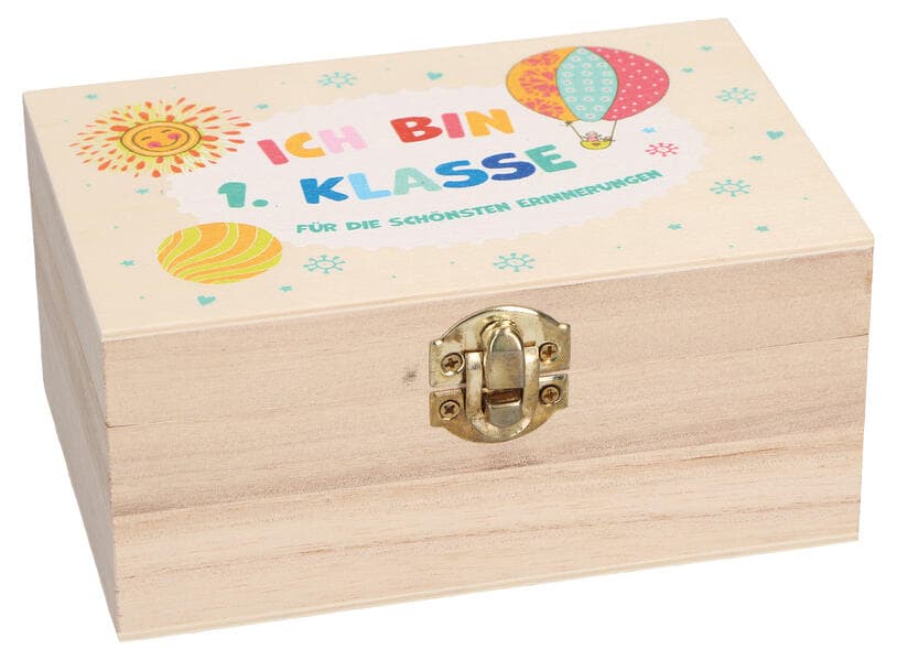 Holz-Erinnerungskiste zur Einschulung