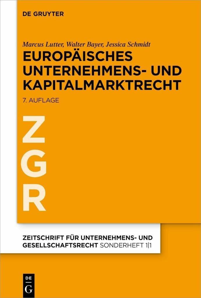 Europäisches Unternehmens- und Kapitalmarktrecht