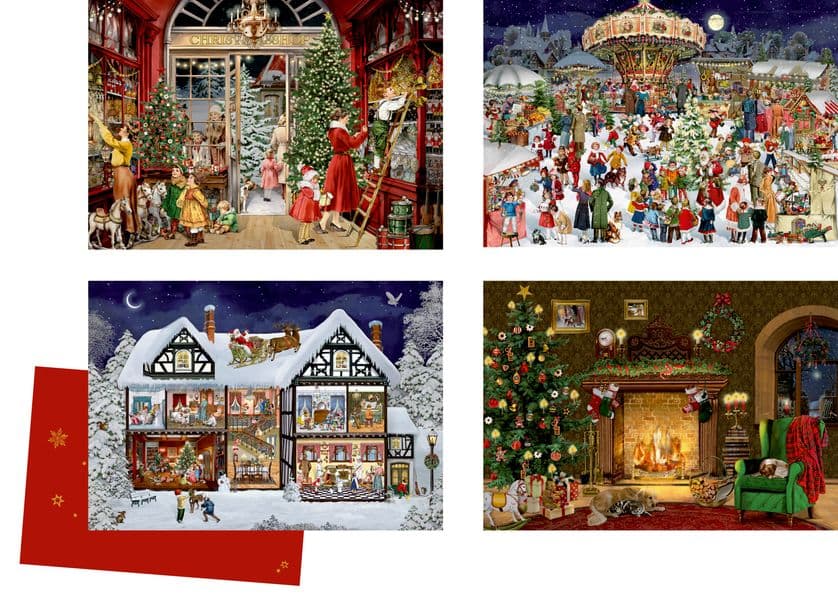 Grußkarten-Adventskalender - Advent voll Nostalgie
