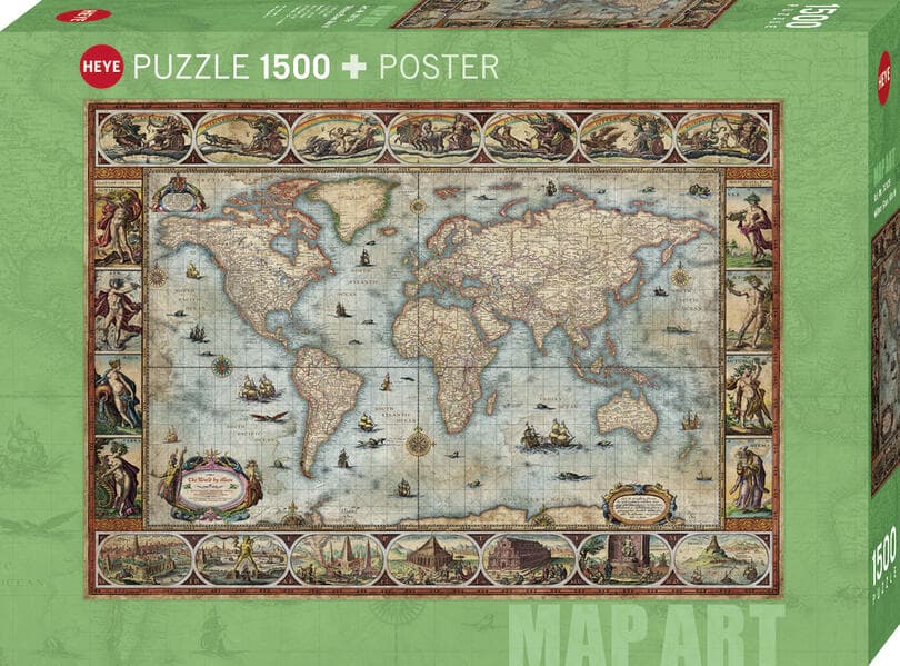 WILLEM BLAEU WORLD, HEYE Puzzle von Adam Shaw