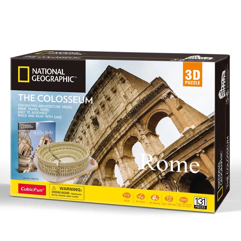 CubicFun - National Geographic 3D Puzzle Kolosseum, 131 Teile