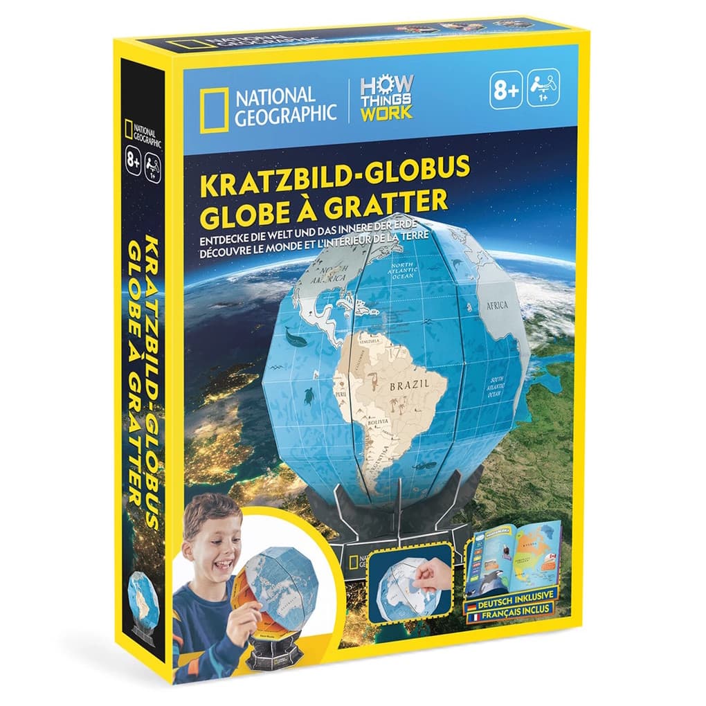 CubicFun - National Geographic MINT Kratzbild-Globus