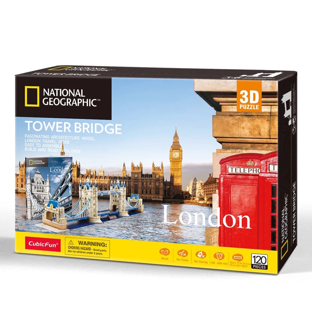 CubicFun - National Geographic 3D Puzzle Tower Bridge, 120 Teile