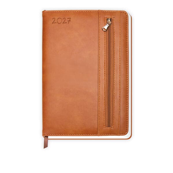 TRÖTSCH - Wochenplaner A5 mit Tasche Braun 2027