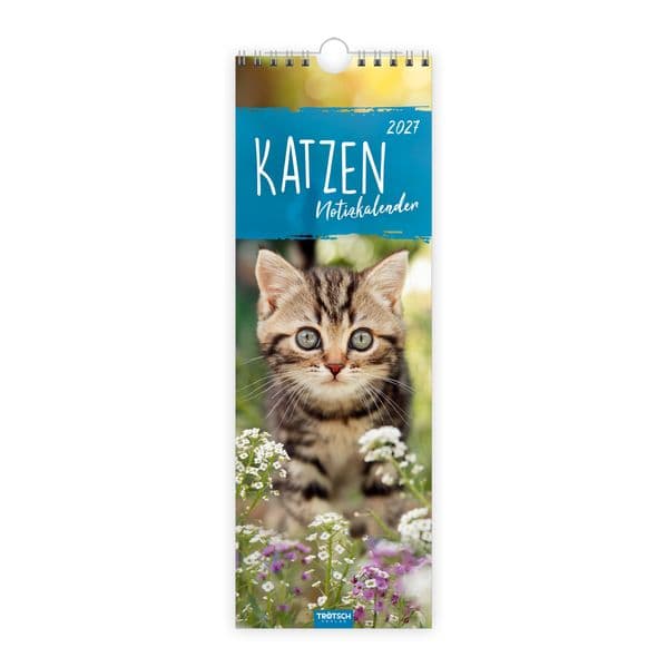 TRÖTSCH - Streifenkalender Katzen 2027 Notizkalender