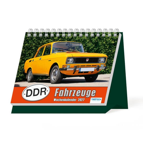 TRÖTSCH - Aufstellwochenkalender DDR Fahrzeuge 2027