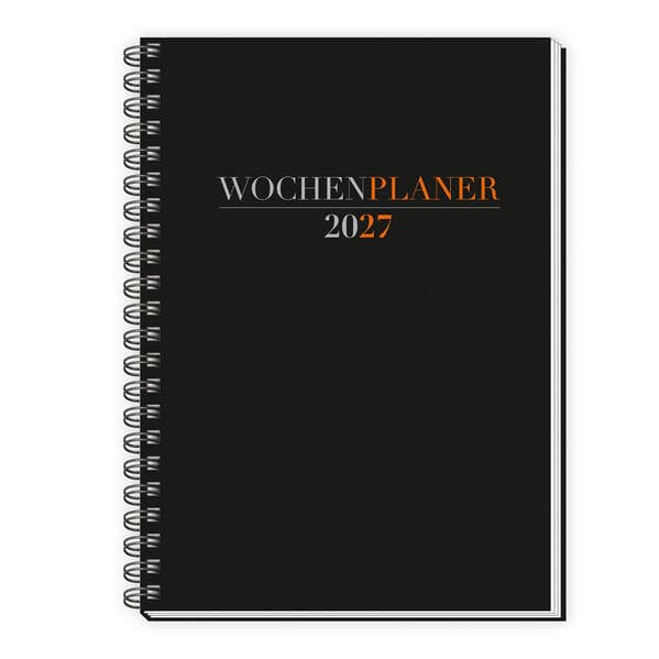 TRÖTSCH - Wochenplaner A5 mit Wire-O Schwarz 2027