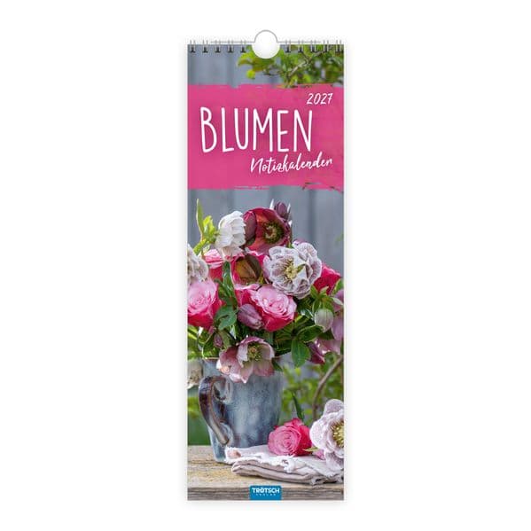 TRÖTSCH - Streifenkalender Blumen 2027 Notizkalender