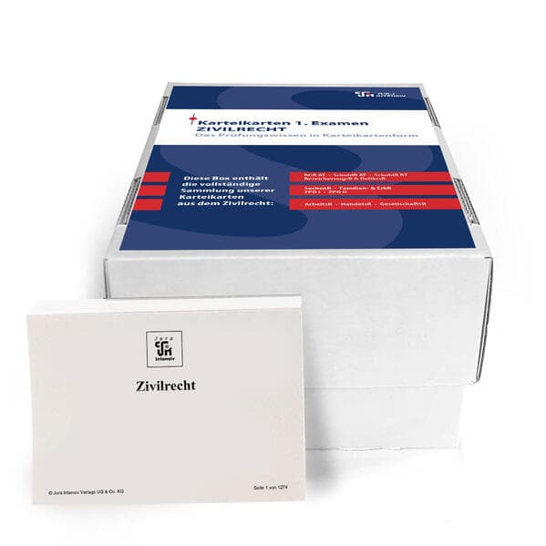 Karteikarten 1. Examen Zivilrecht - Materielles Recht