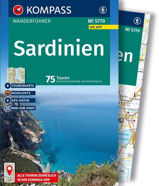 KOMPASS Wanderführer Sardinien, 75 Touren mit Extra-Tourenkarte
