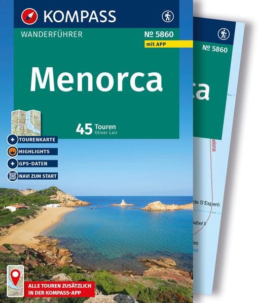 KOMPASS Wanderführer Menorca, 45 Touren mit Extra-Tourenkarte
