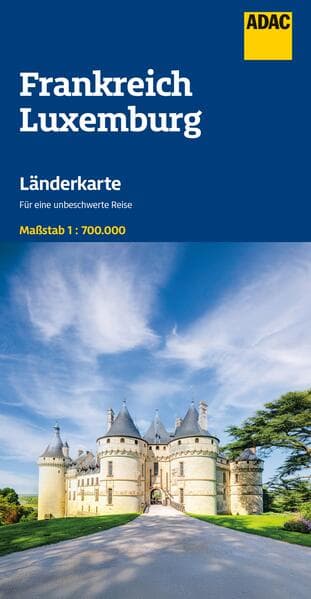 ADAC Länderkarte Frankreich, Luxemburg 1:700.000