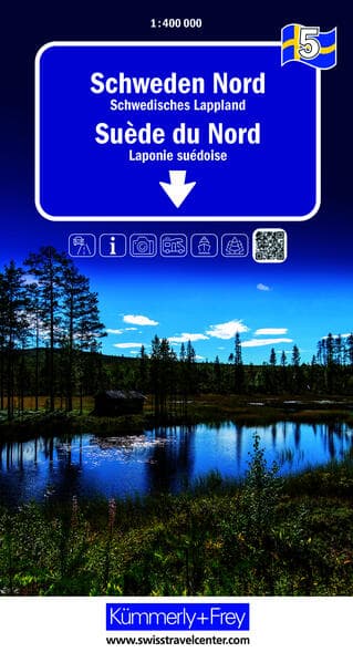 Kümmerly+Frey Regional-Strassenkarte 5 Schweden Nord 1:400.000