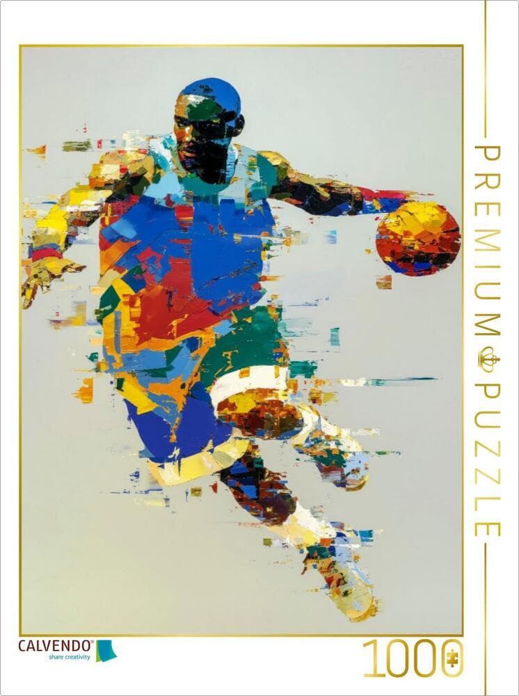 CALVENDO Puzzle Basketball, zwischen Impuls und Impression | 1000 Teile Lege-Größe 64x48cm Foto-Puzzle für glückliche Stunden