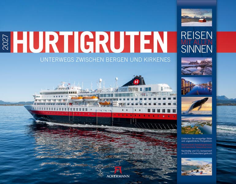 Hurtigruten Kalender 2027 | Unterwegs zwischen Bergen und Kirkenes