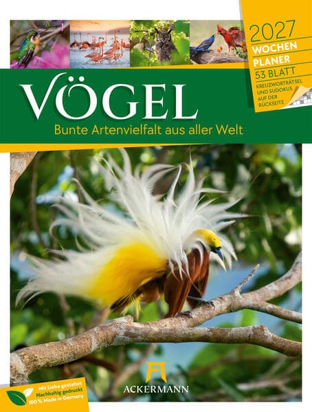 Vögel Wochenplaner Kalender 2027