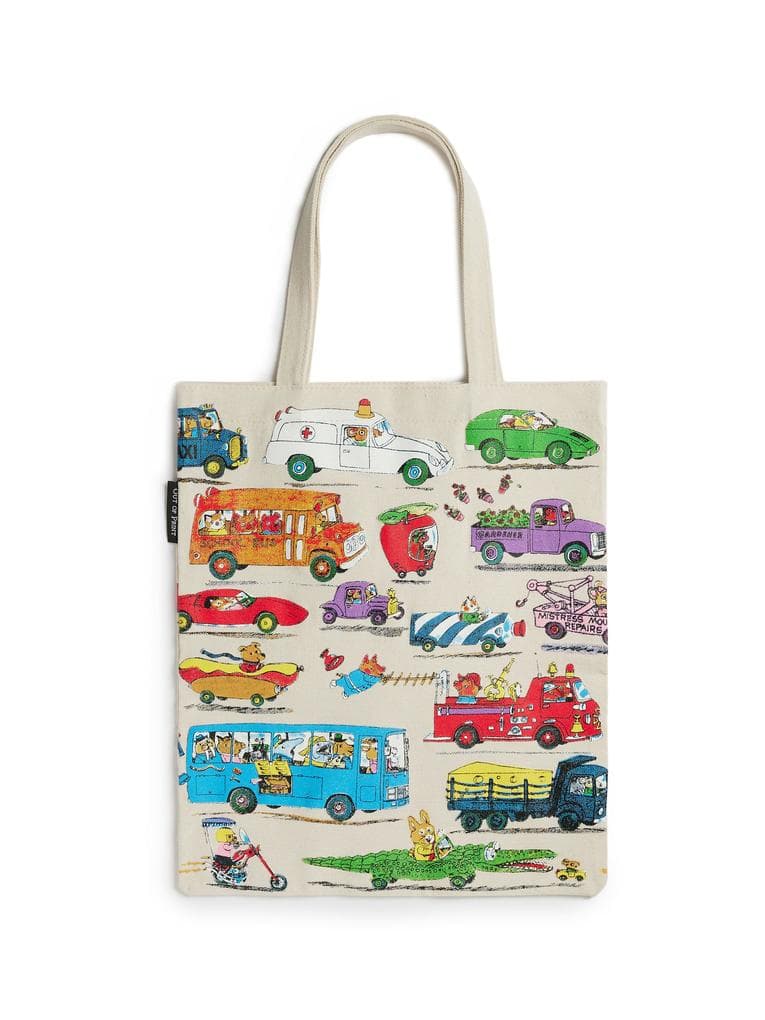 Richard Scarry: Cars and Trucks and Things That Go Tote Bag (Natural Handles)