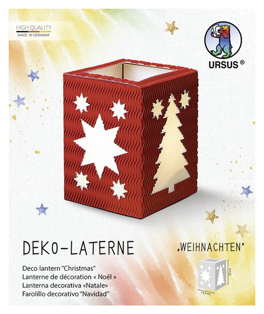 URSUS Laternenzeit Deko-Laterne "Weihnachten", rubinrot