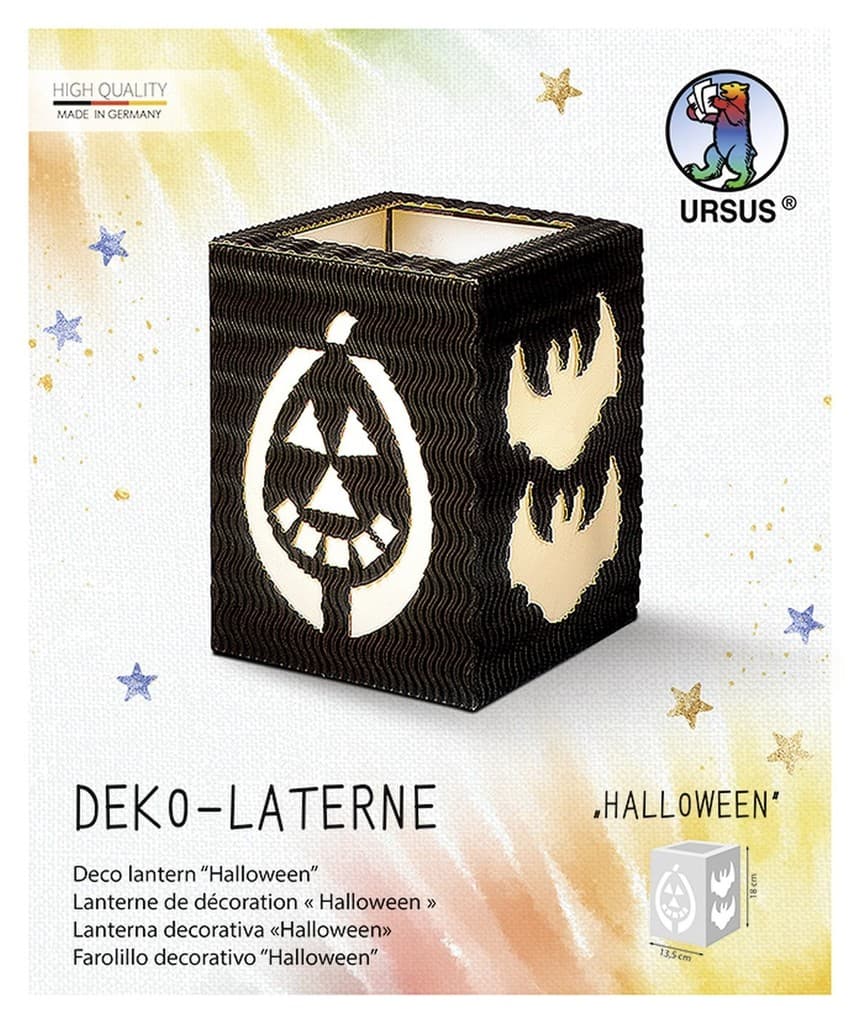 URSUS Laternenzeit Deko-Laterne "Halloween", schwarz