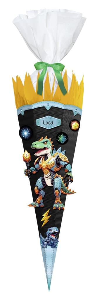 URSUS Schultüten-Bastelsets Diamond Painting Easy Line, Robo T-Rex