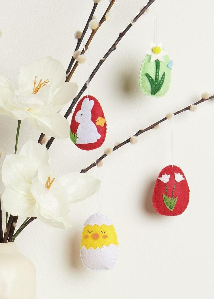 Aufhänger Filz-Osterei 2D, 4 Stk