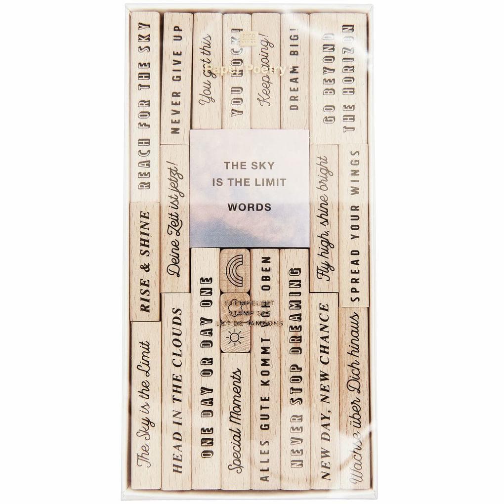 Stempelset Typo, The Sky is the Limit FSC 100%, 22 Stempel